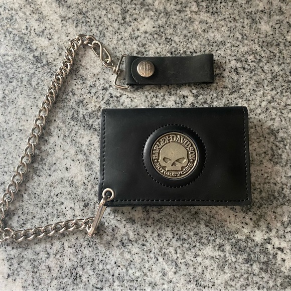 Harley-Davidson Leather Chain Wallet - Picture 2 of 3